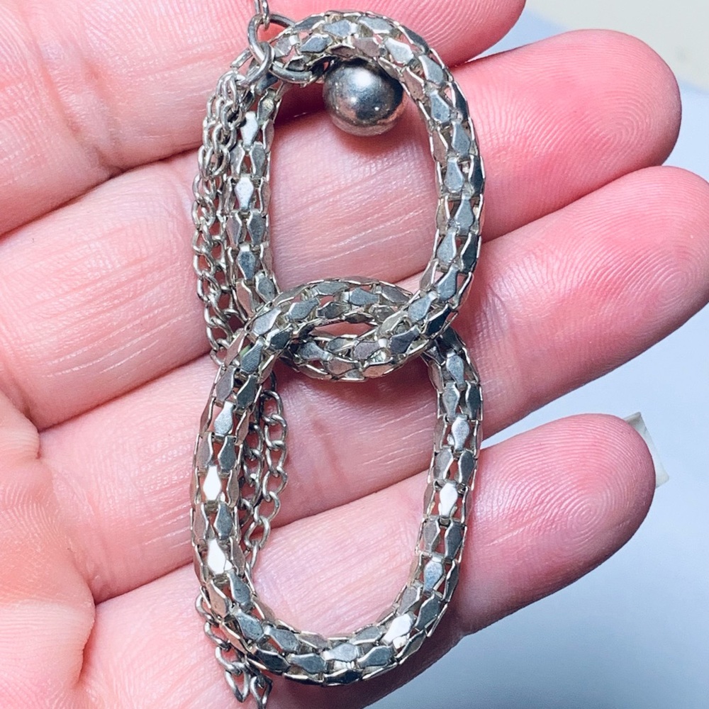 Double Loop & Chain Earrings - image 8